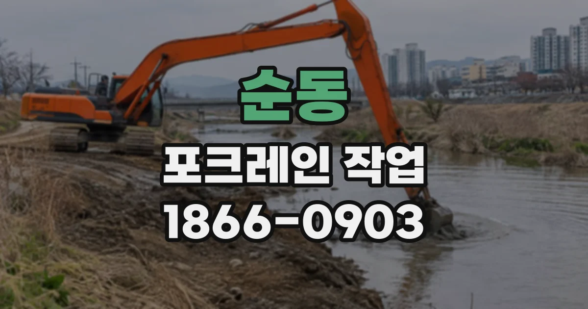 순동 포크레인작업