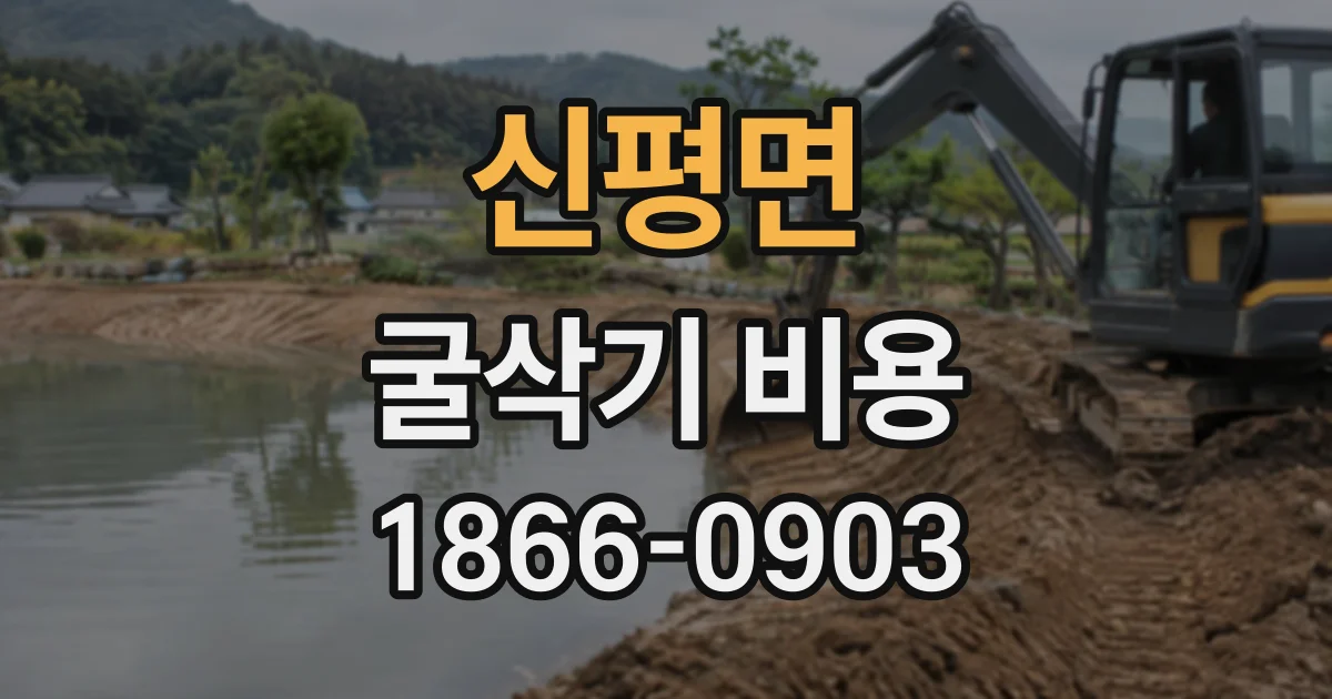신평면 굴삭기비용