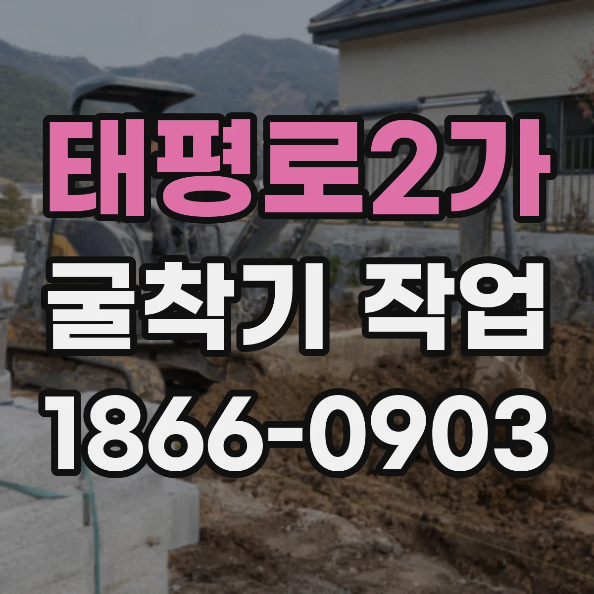 태평로2가 굴착기 작업
