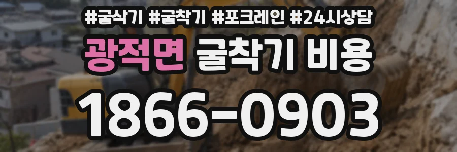 광적면 굴착기 비용
