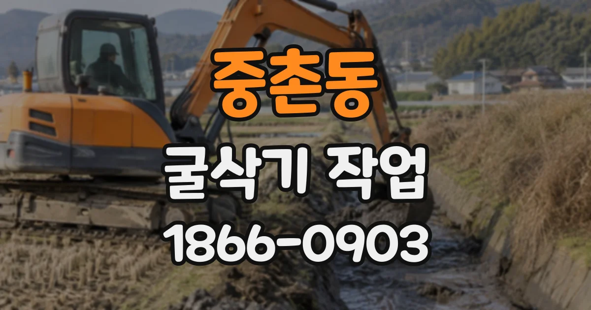 중촌동 굴삭기작업