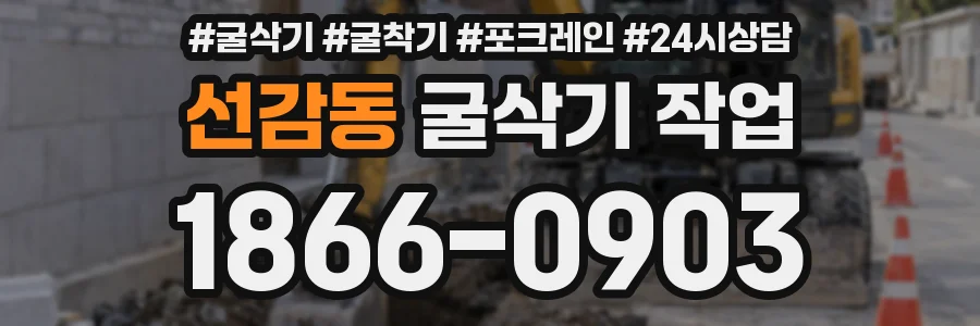 선감동 굴삭기 작업