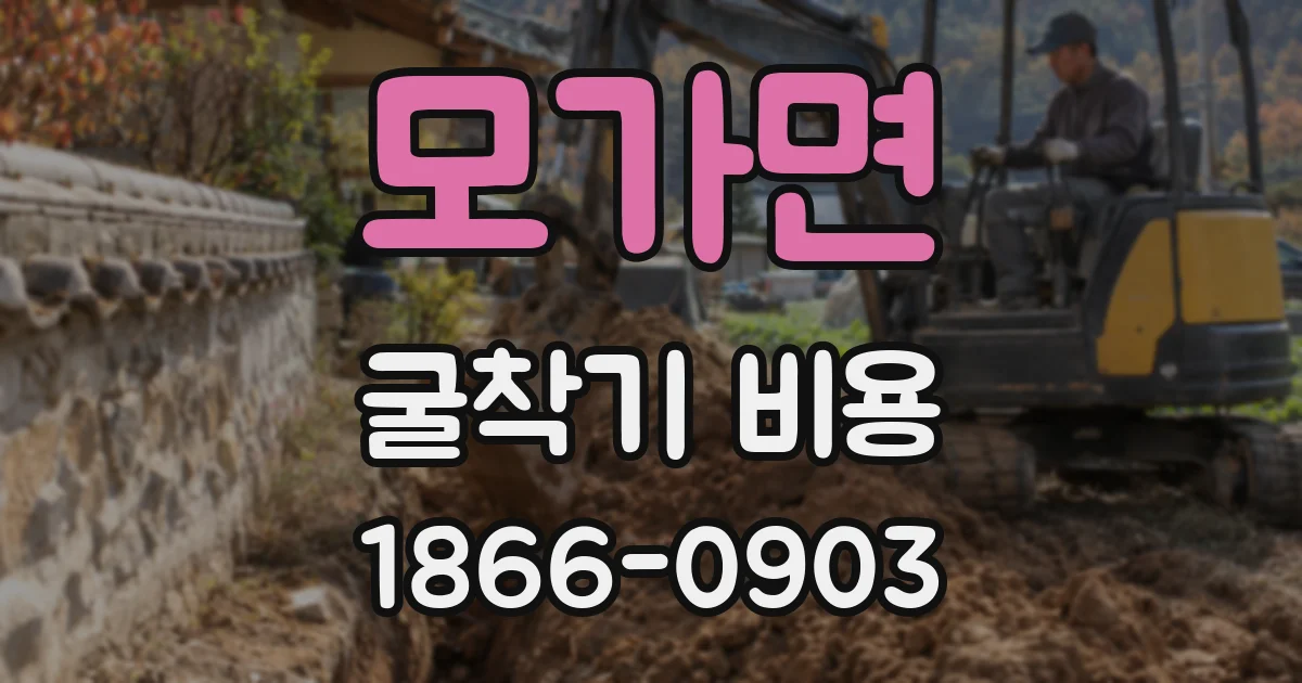 모가면 굴착기 비용