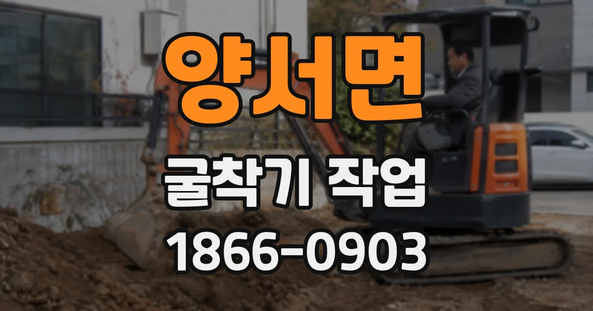 양서면 굴착기 작업