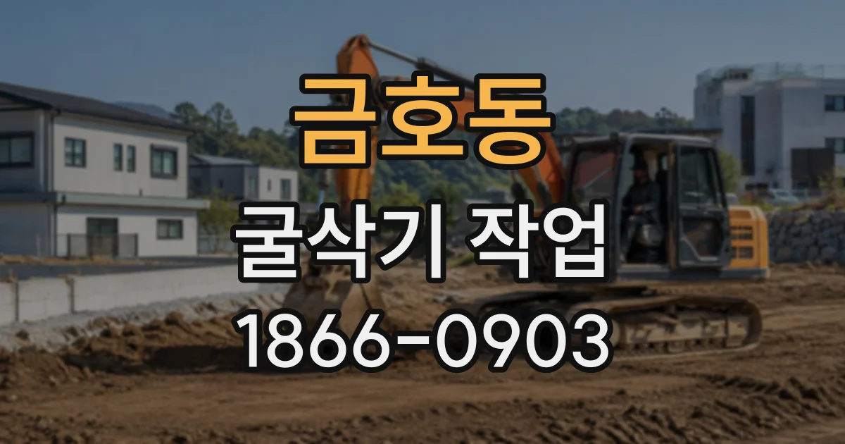 금호동 굴삭기작업