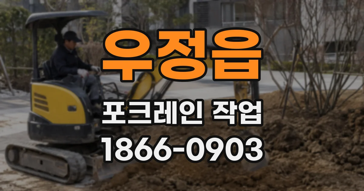 우정읍 포크레인 작업