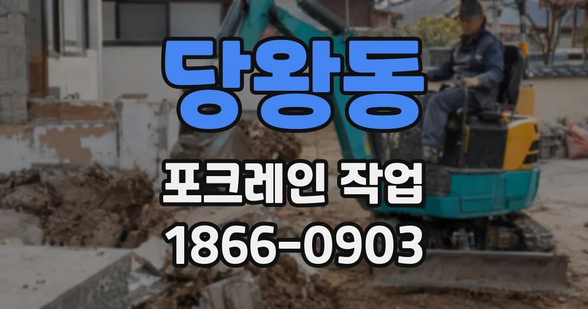 당왕동 포크레인 작업