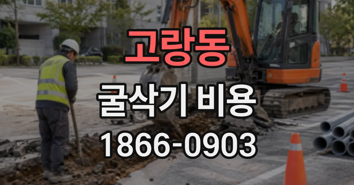 고랑동 굴삭기비용