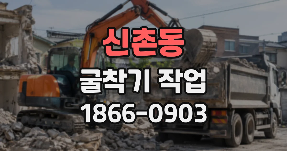 신촌동 굴착기작업