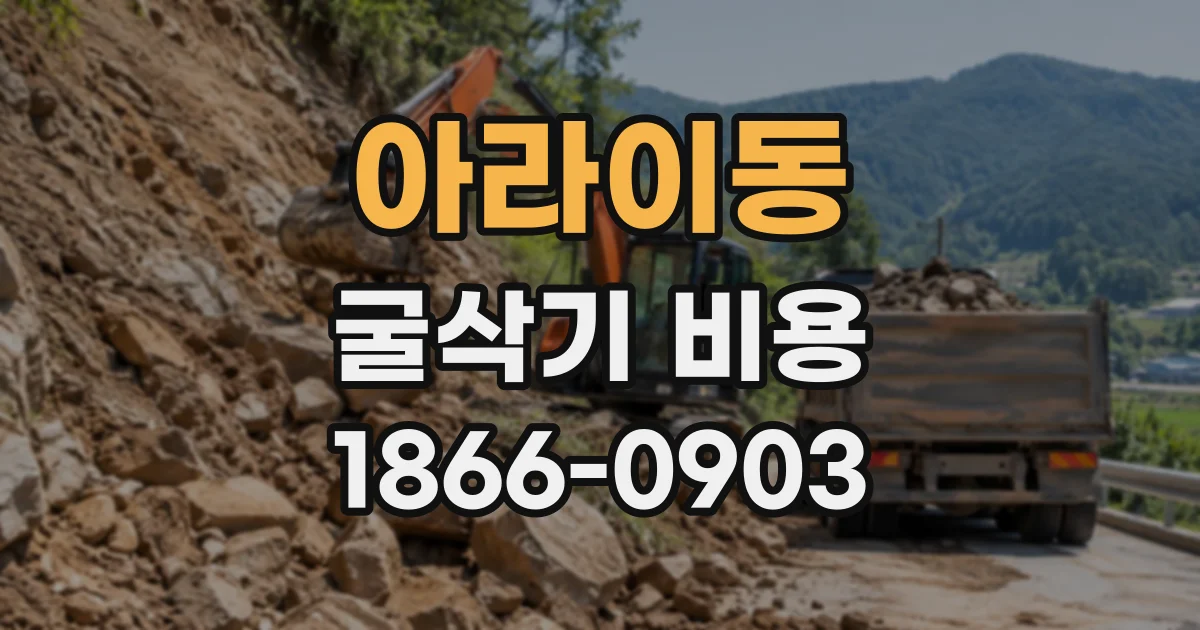 아라이동 굴삭기비용