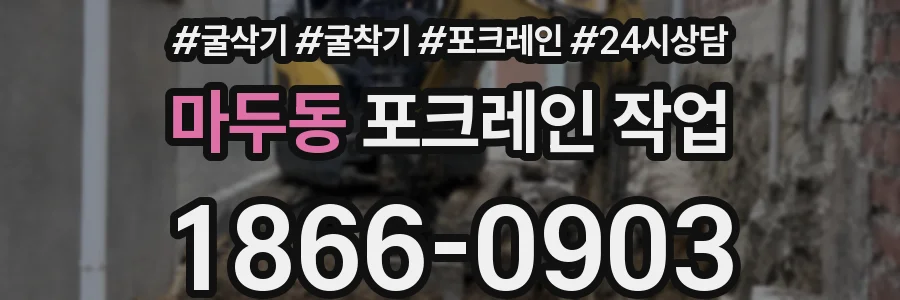 마두동 포크레인 작업