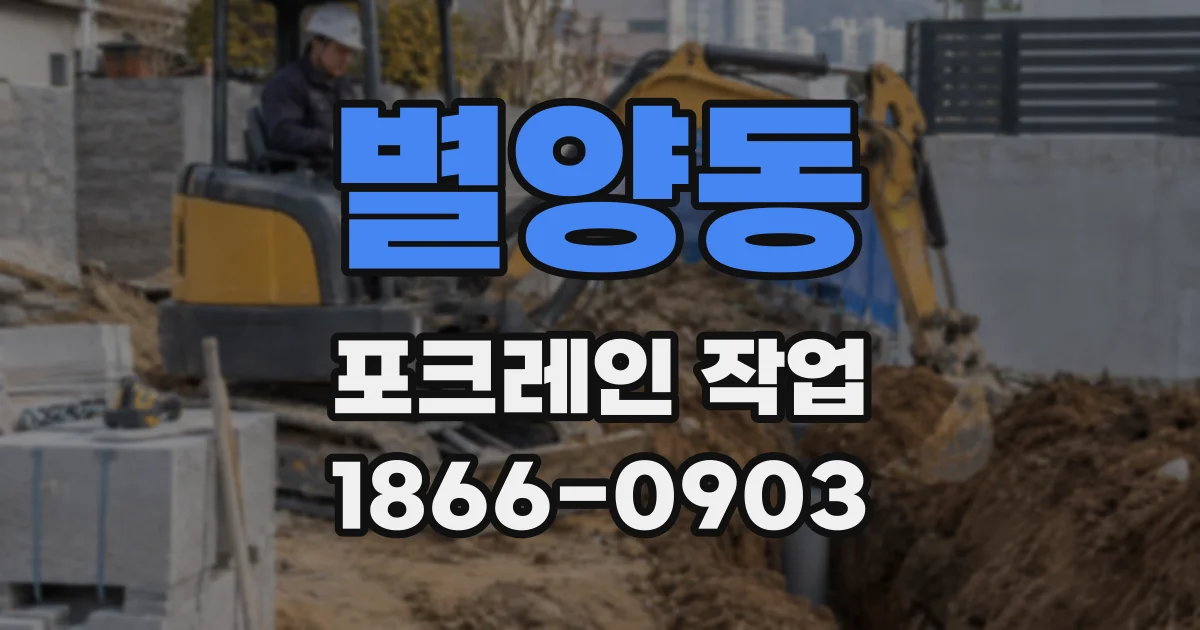 별양동 포크레인 작업