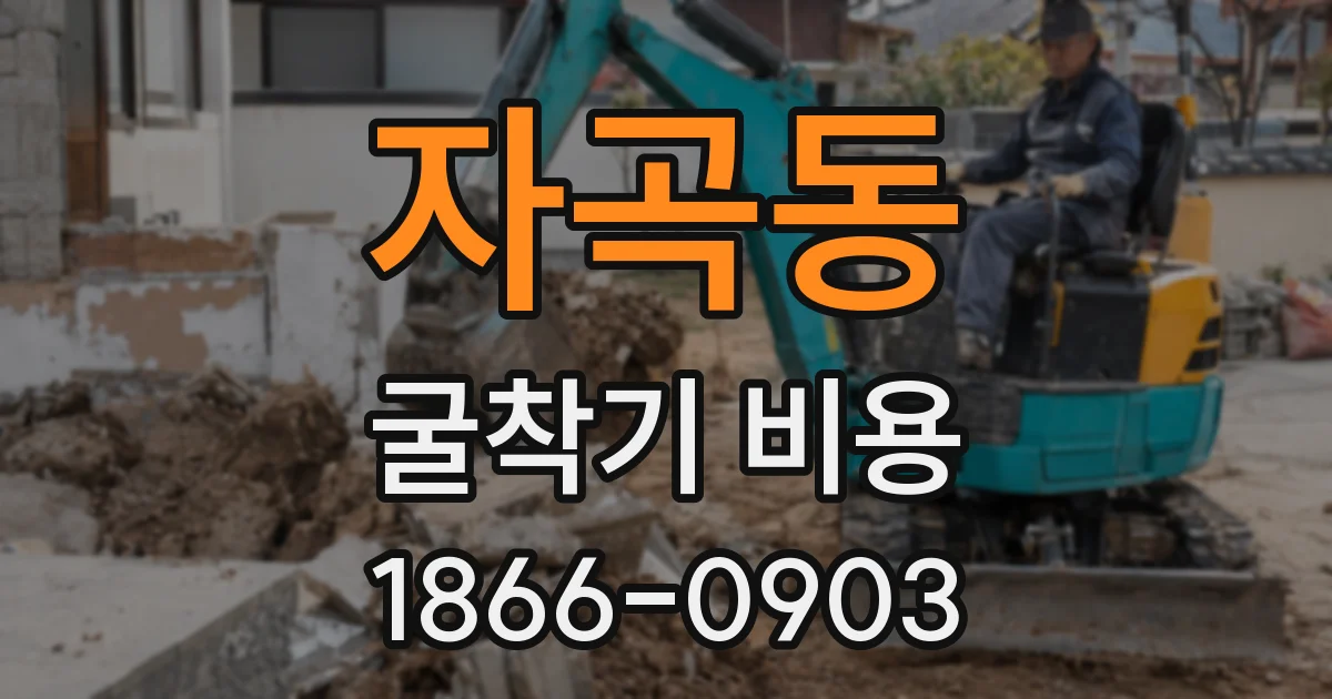 자곡동 굴착기 비용