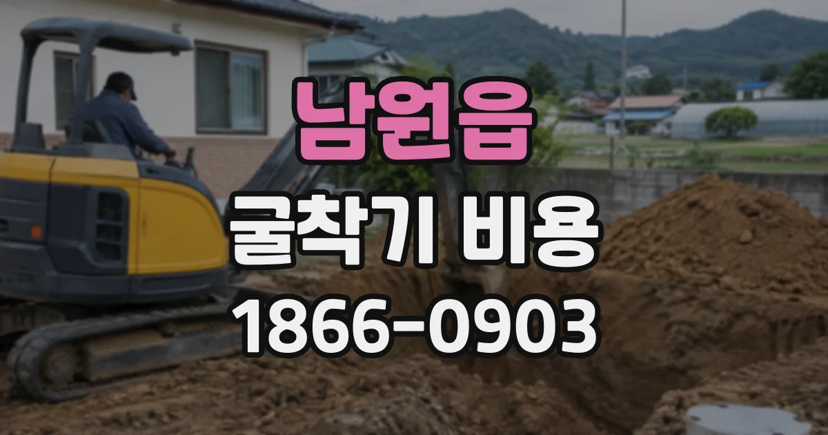 남원읍 굴착기비용
