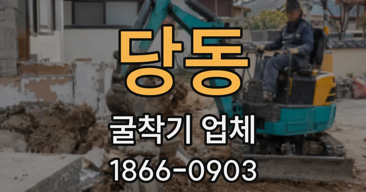 당동 굴착기 업체