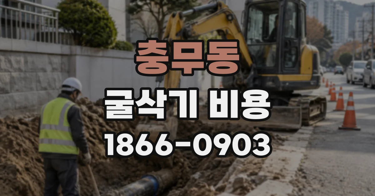 충무동 굴삭기비용