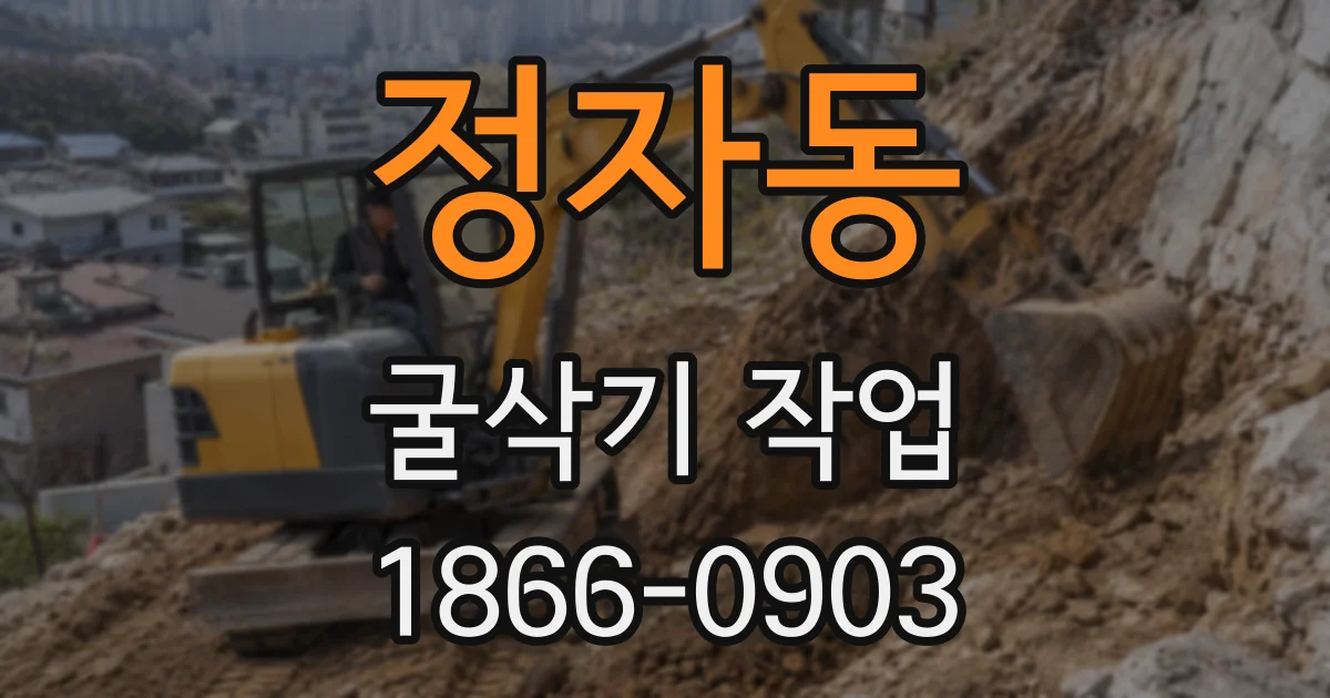 정자동 굴삭기 작업