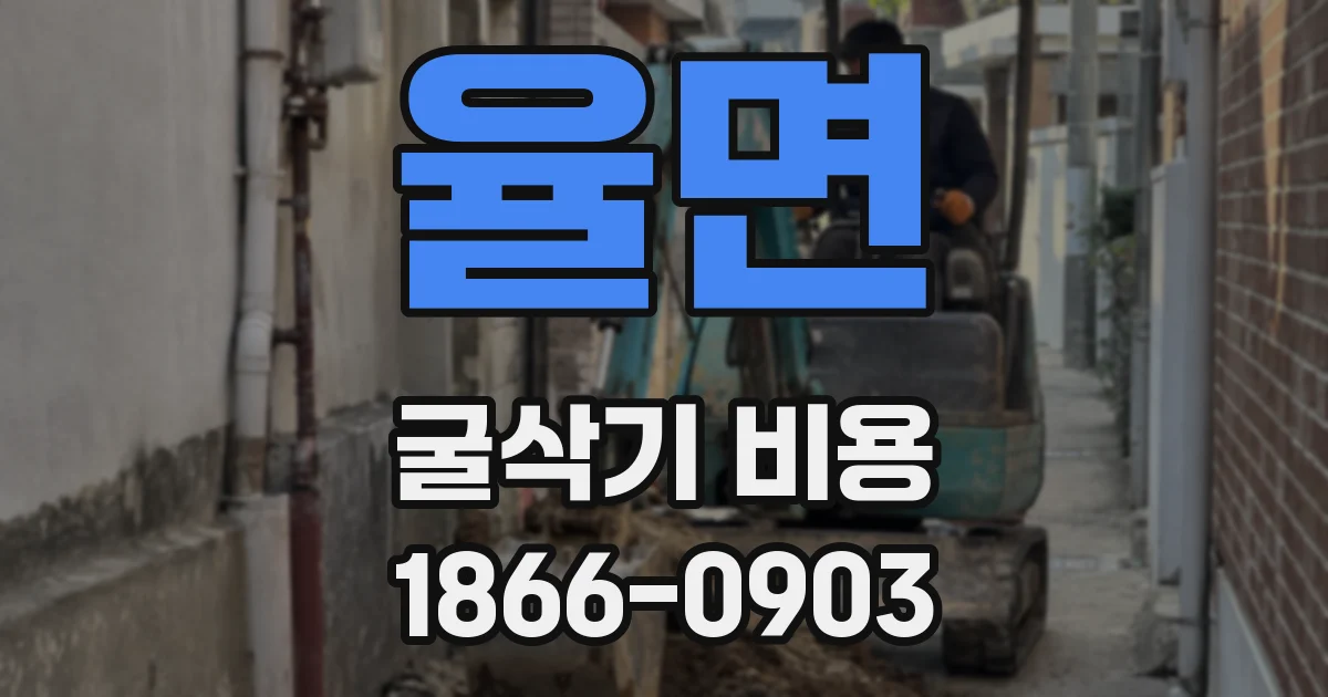 율면 굴삭기 비용
