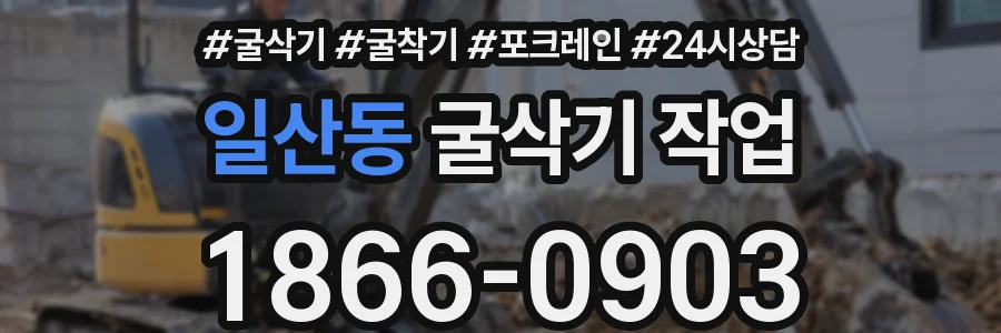 일산동 굴삭기 작업