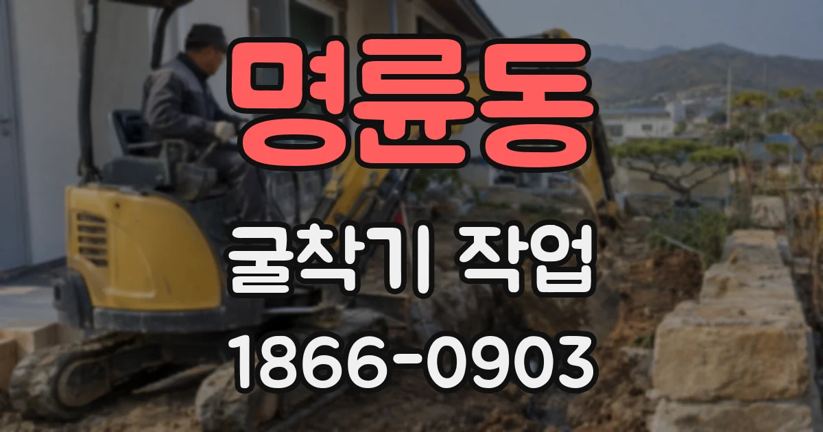 명륜동 굴착기 작업