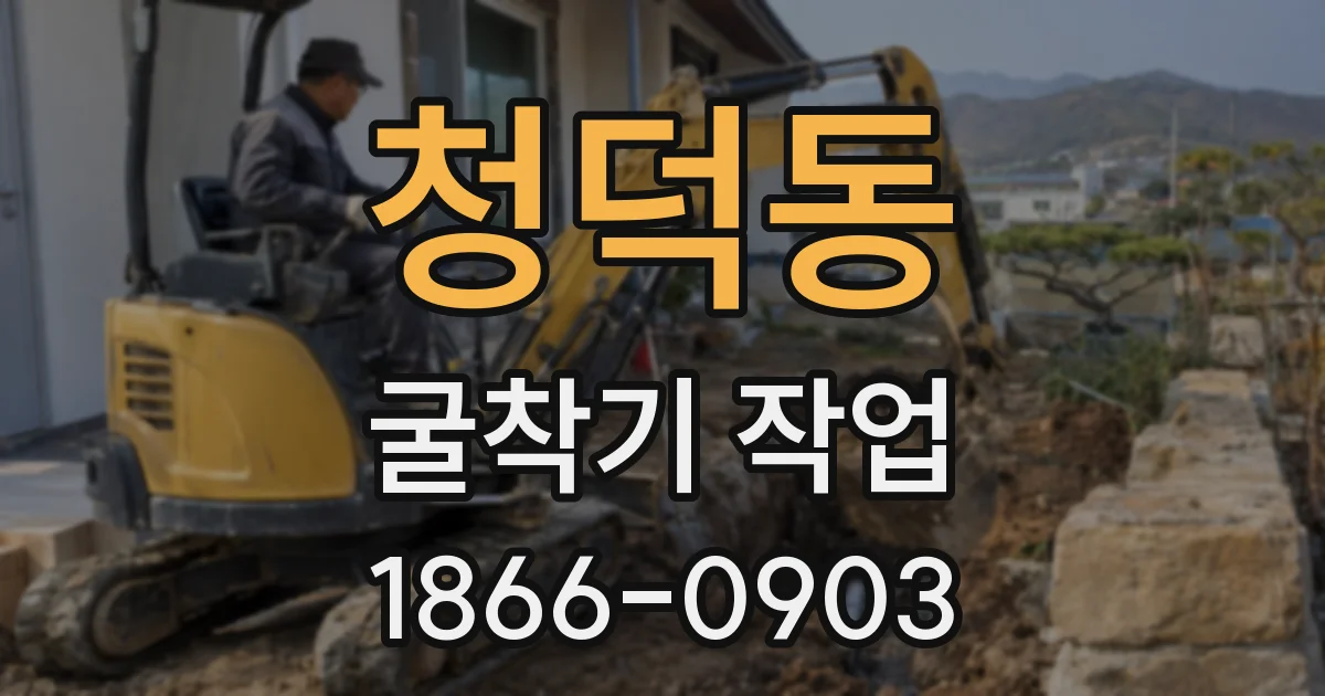 청덕동 굴착기 작업