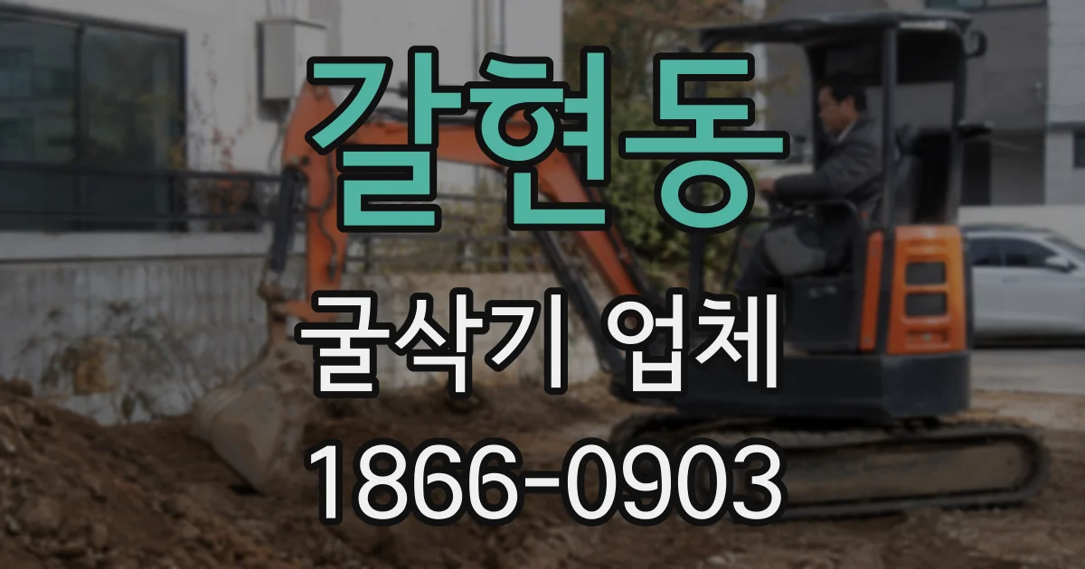 갈현동 굴삭기 업체