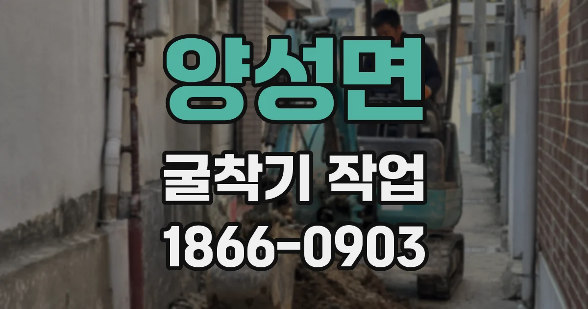 양성면 굴착기 작업