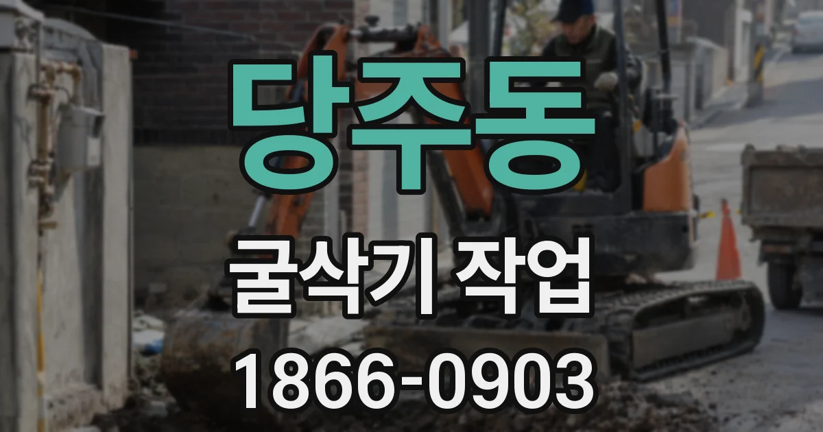 당주동 굴삭기 작업