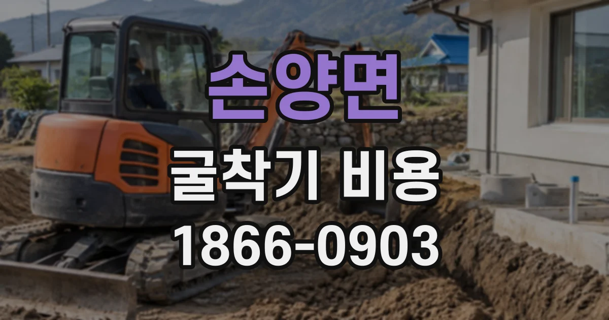 손양면 굴착기비용