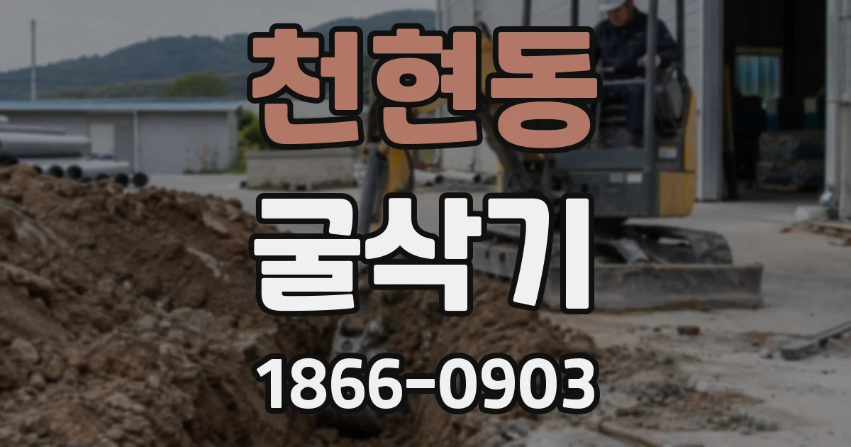 천현동 굴삭기