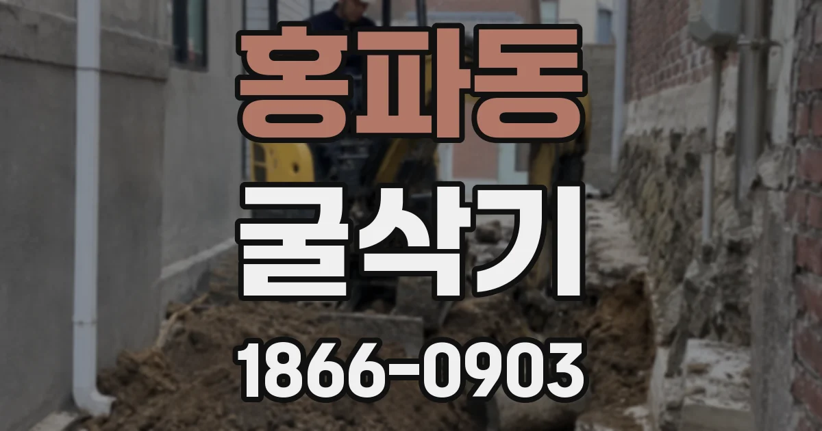 홍파동 굴삭기