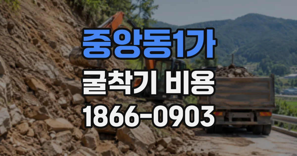 중앙동1가 굴착기비용