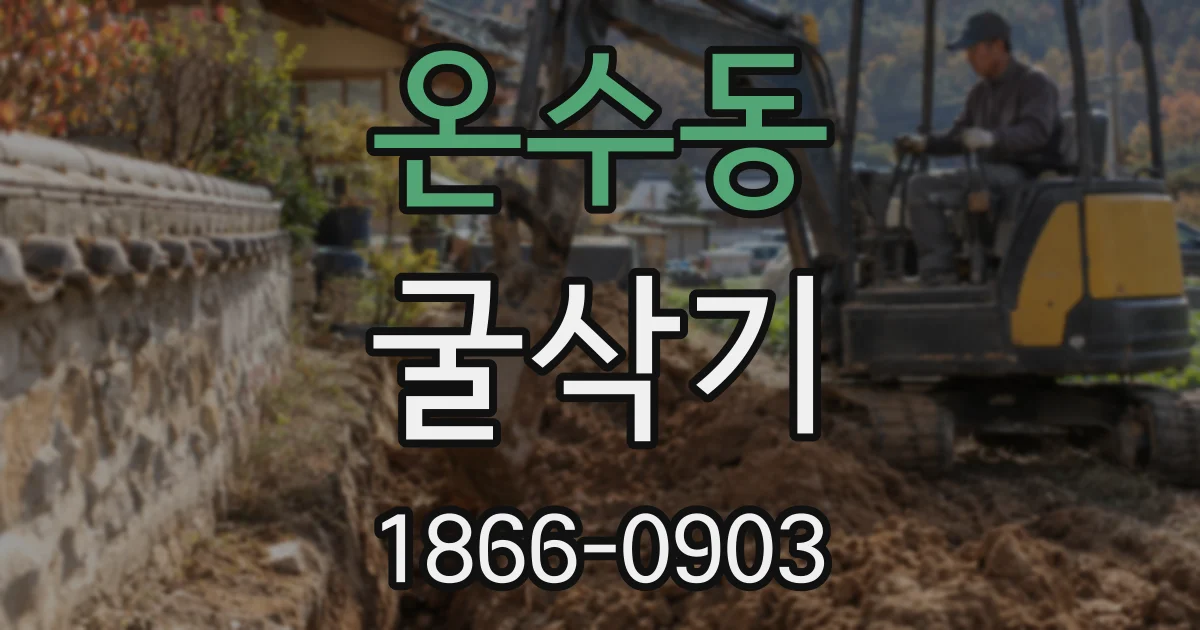 온수동 굴삭기