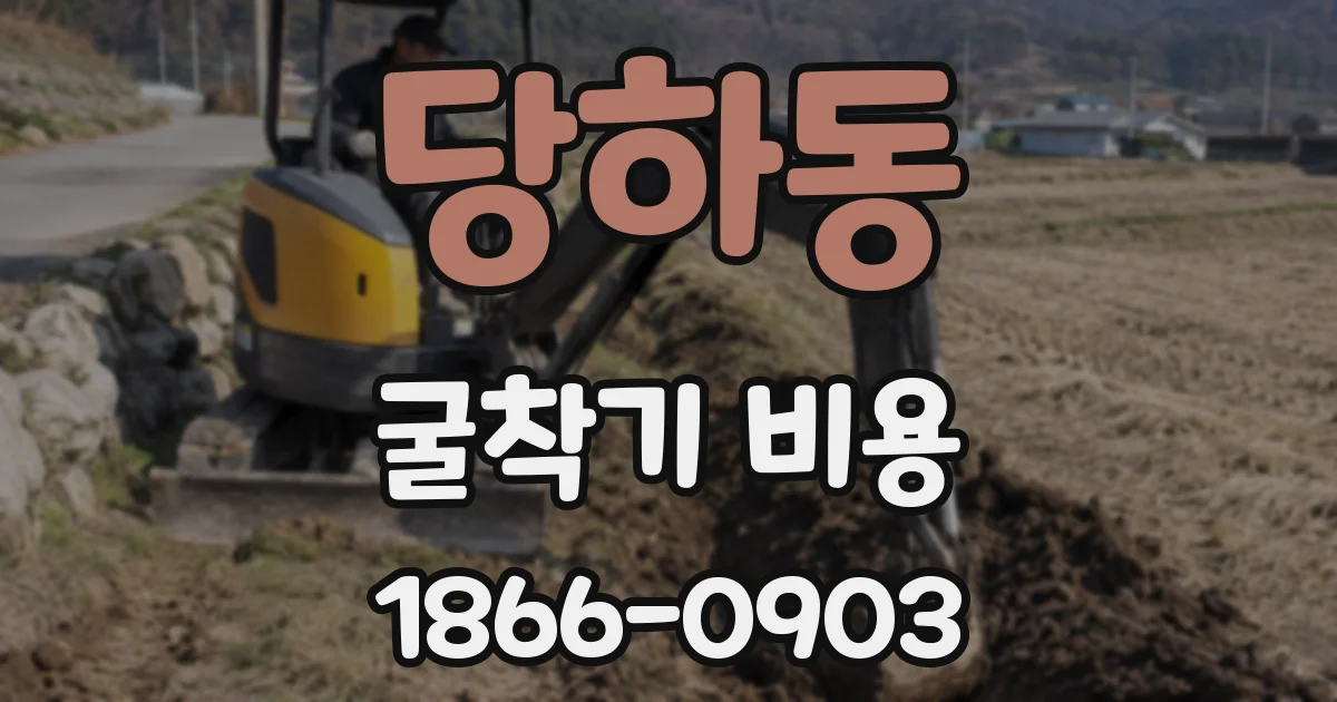 당하동 굴착기 비용
