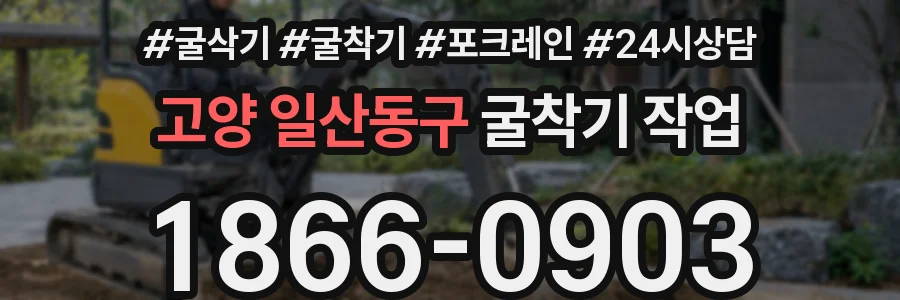 고양 일산동구 굴착기 작업
