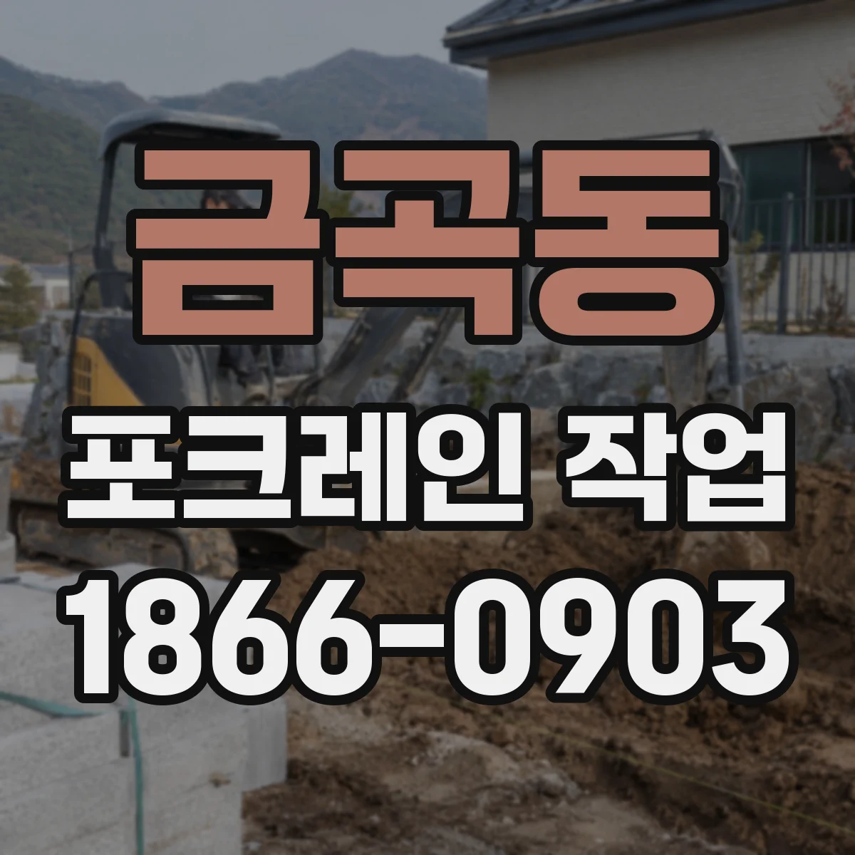 금곡동 포크레인 작업