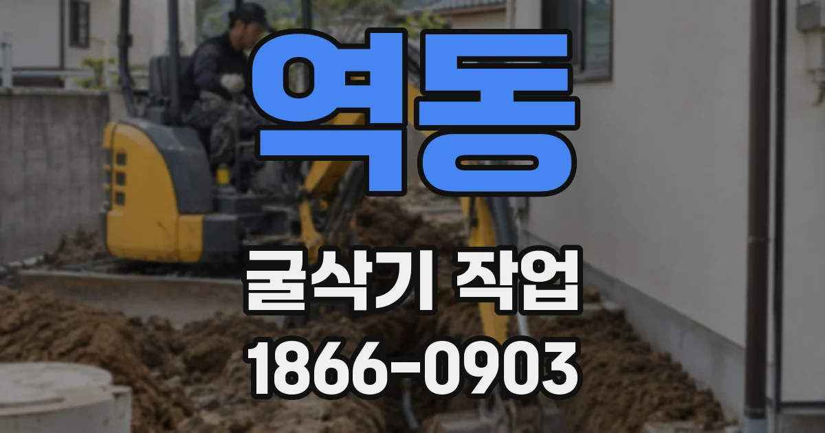 역동 굴삭기 작업