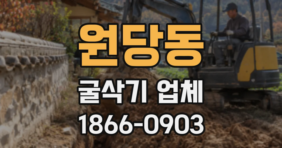 원당동 굴삭기 업체