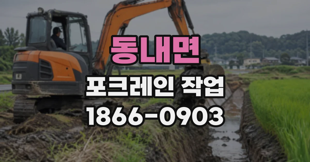 동내면 포크레인작업