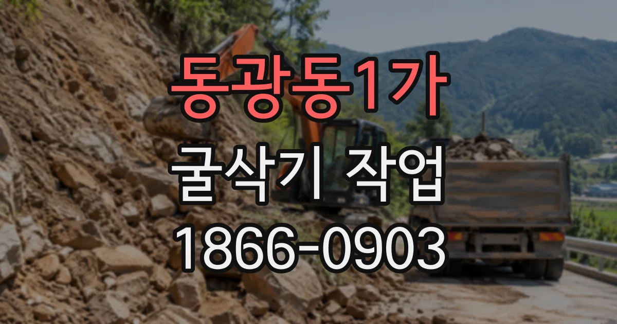 동광동1가 굴삭기작업