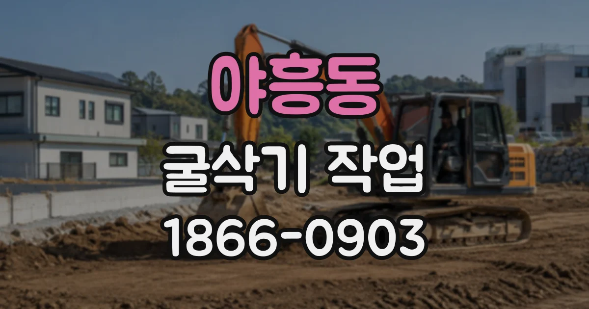 야흥동 굴삭기작업