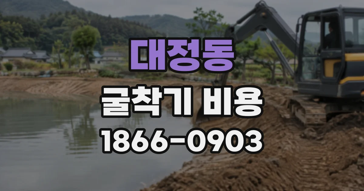 대정동 굴착기비용