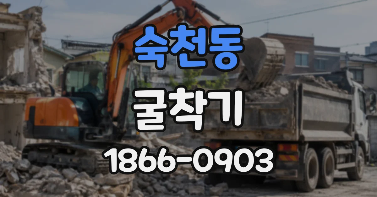 숙천동 굴착기