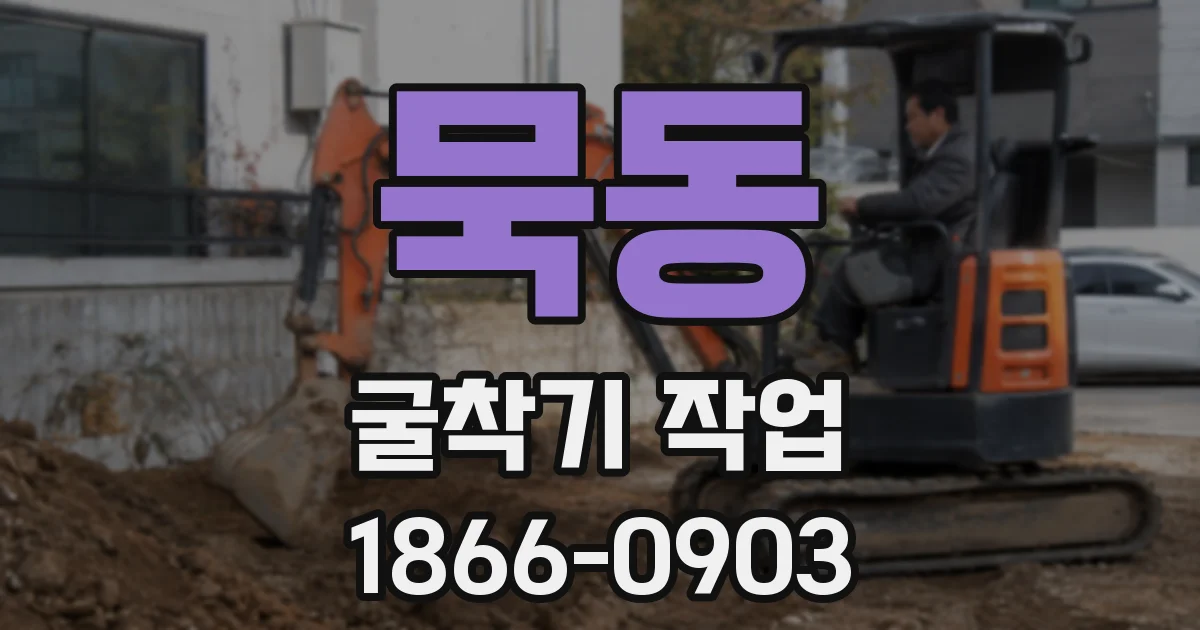 묵동 굴착기 작업