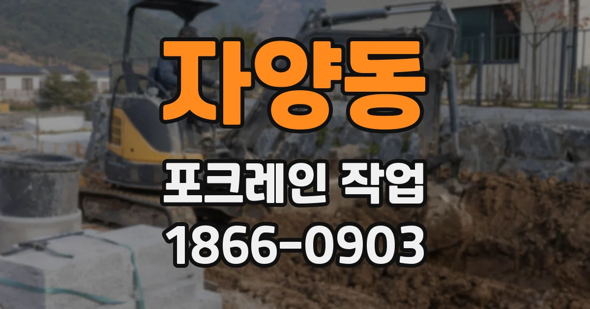 자양동 포크레인 작업