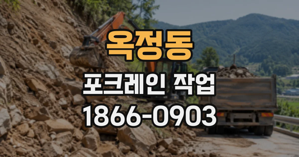옥정동 포크레인작업
