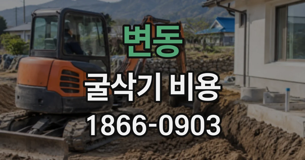 변동 굴삭기비용