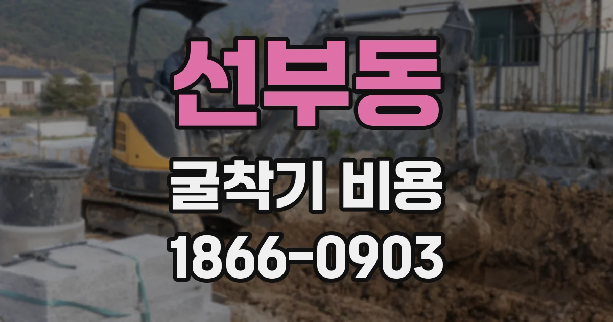 선부동 굴착기 비용