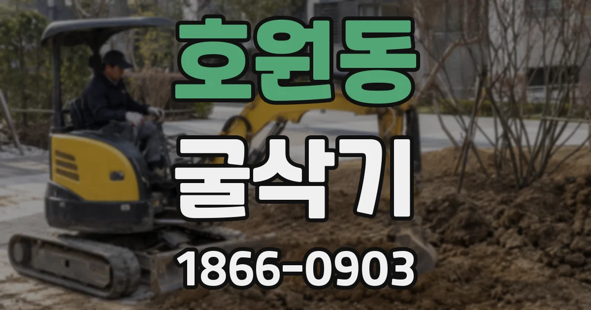 호원동 굴삭기