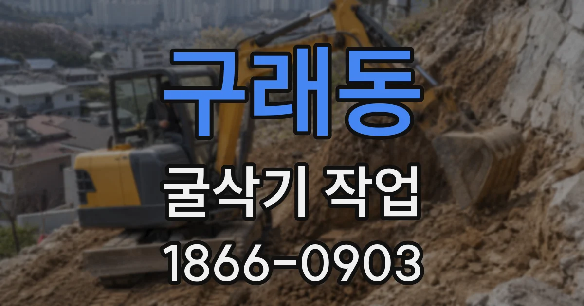 구래동 굴삭기 작업